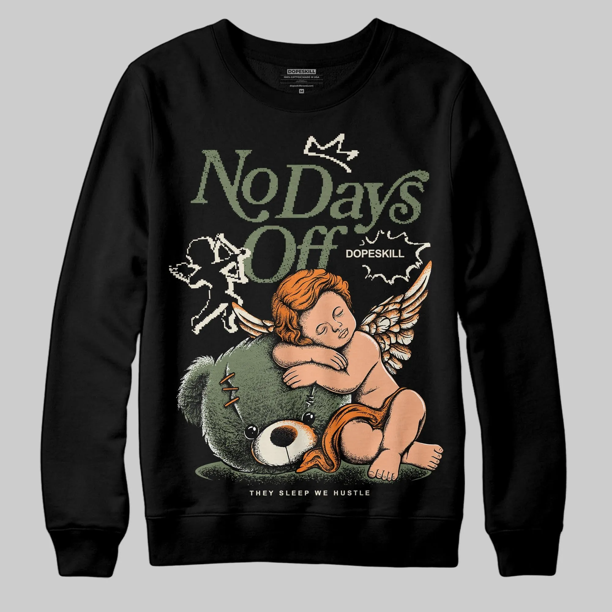 Undefeated x 4s OG DopeSkill Sweatshirt New No Days Off Graphic sold by DopeSkill