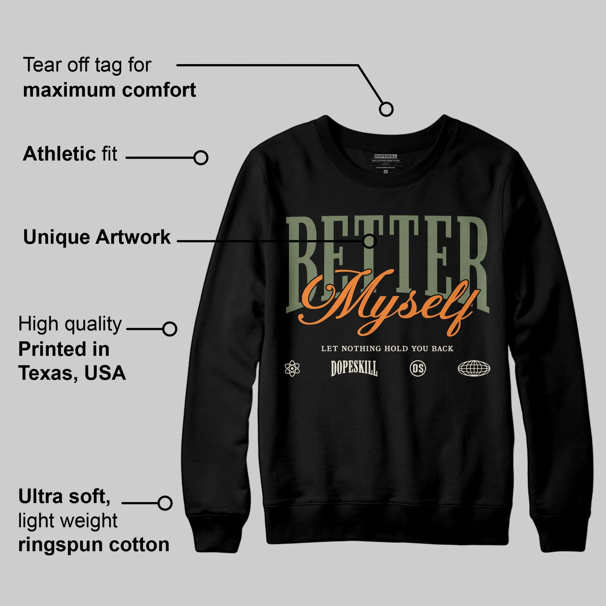 Undefeated x 4s OG DopeSkill Sweatshirt Better Myself Graphic sold by DopeSkill product image thumbnail 3