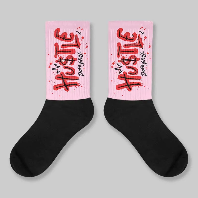 Arctic Pink 5s DopeSkill Sublimated Sock Hustle Graphic sold by DopeSkill