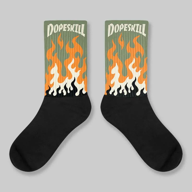 Undefeated x 4s OG DopeSkill Sublimated Sock FIRE Graphic sold by DopeSkill
