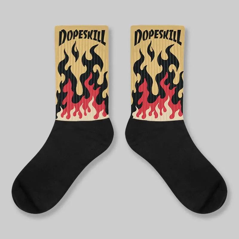 Pizza 4s DopeSkill Sublimated Sock FIRE Graphic sold by DopeSkill