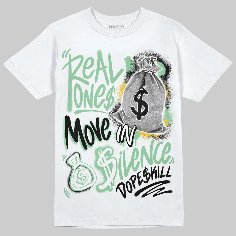 Kayano 12.1 White/Menthol DopeSkill T-Shirt Real Ones Move In Silence Graphic sold by DopeSkill product image thumbnail 2
