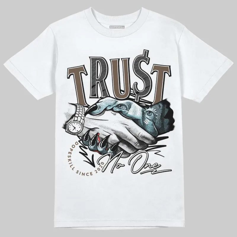 Kayano 12.1 Cream/Stillwater DopeSkill T-Shirt Trust No One Graphic sold by DopeSkill