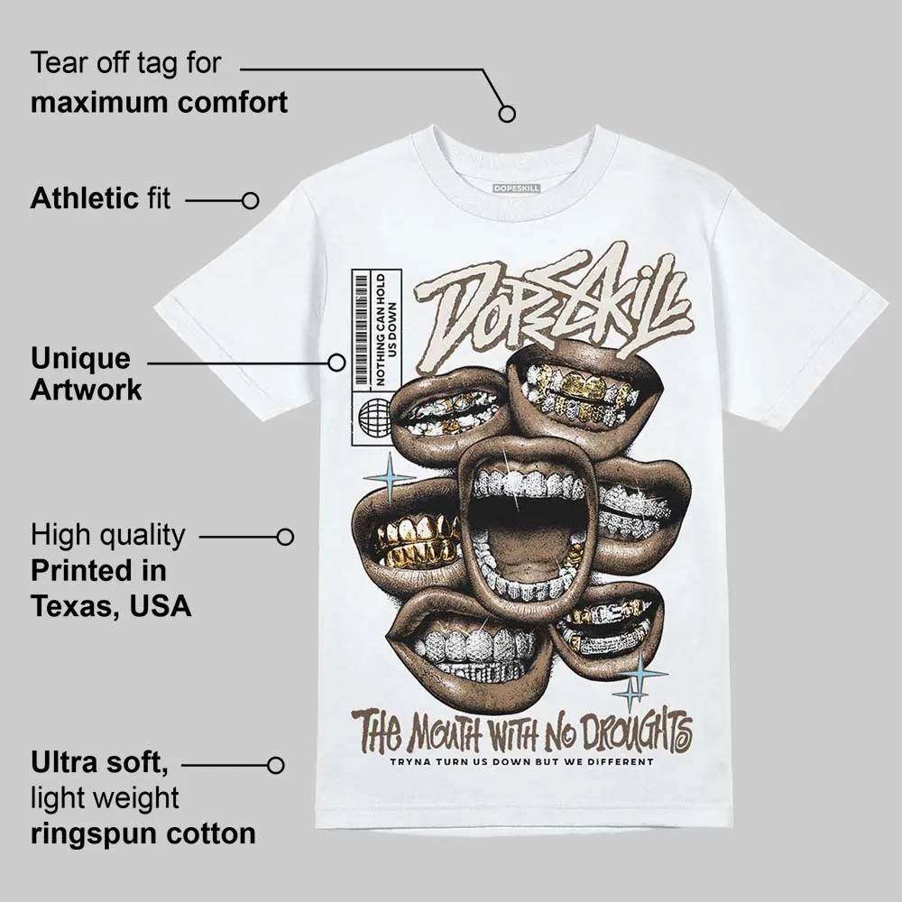 Kayano 12.1 Cream/Stillwater DopeSkill T-Shirt The Mouth With No Droughts Graphic sold by DopeSkill product image thumbnail 3