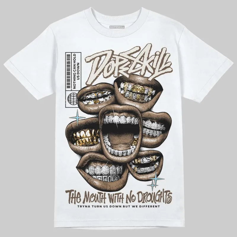 Kayano 12.1 Cream/Stillwater DopeSkill T-Shirt The Mouth With No Droughts Graphic sold by DopeSkill