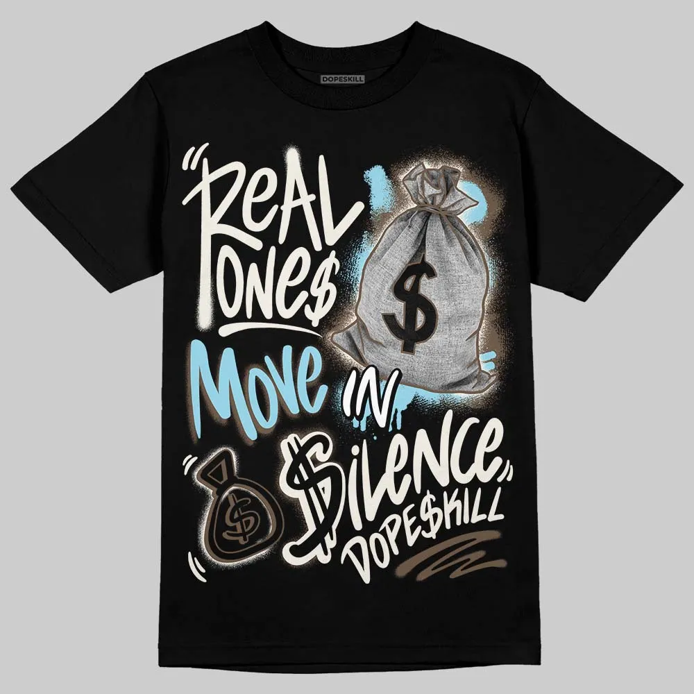 Kayano 12.1 Cream/Stillwater DopeSkill T-Shirt Real Ones Move In Silence Graphic sold by DopeSkill product image thumbnail 2
