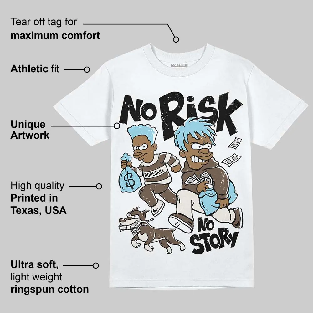 Kayano 12.1 Cream/Stillwater DopeSkill T-Shirt No Risk No Story Graphic sold by DopeSkill product image thumbnail 3
