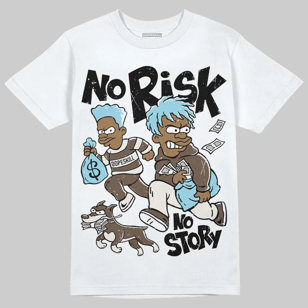 Kayano 12.1 Cream/Stillwater DopeSkill T-Shirt No Risk No Story Graphic sold by DopeSkill