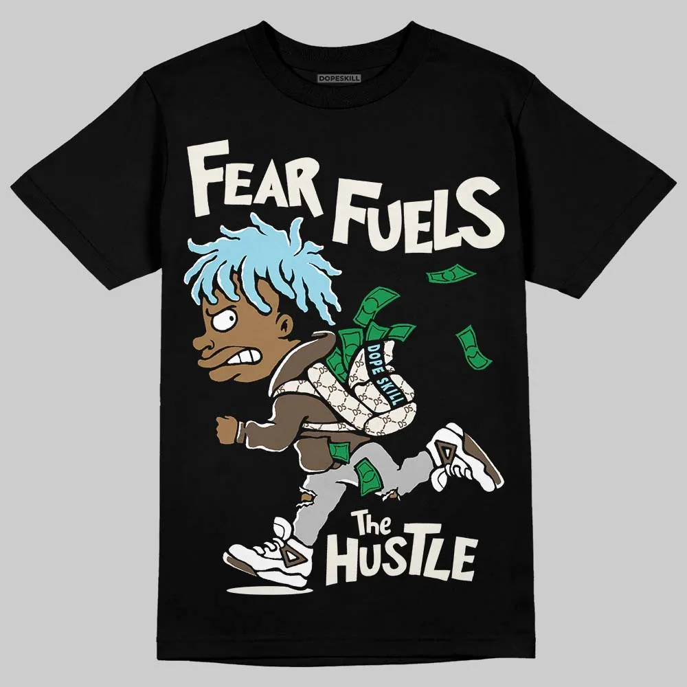 Kayano 12.1 Cream/Stillwater DopeSkill T-Shirt Fear Fuels The Hustle Graphic sold by DopeSkill product image thumbnail 2