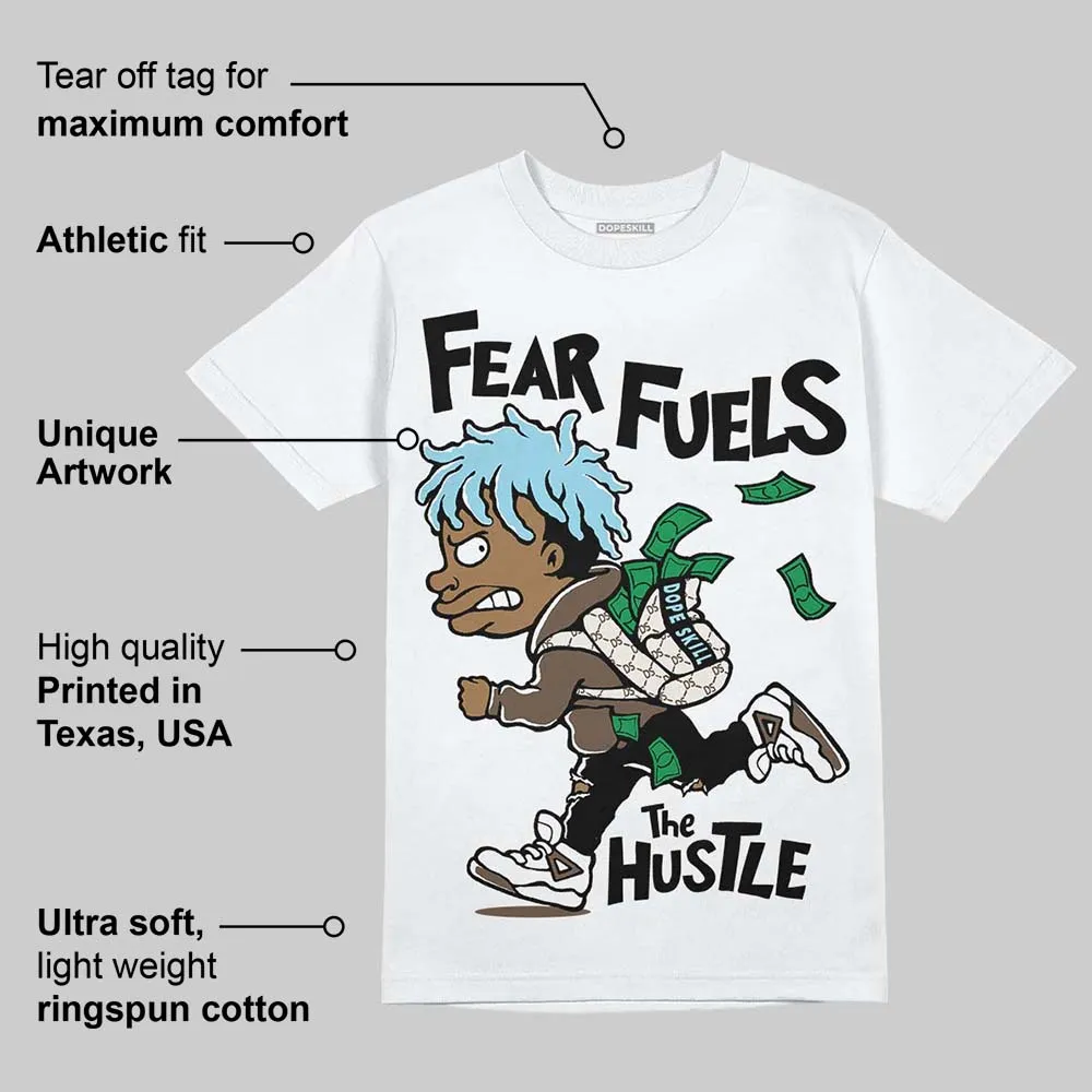 Kayano 12.1 Cream/Stillwater DopeSkill T-Shirt Fear Fuels The Hustle Graphic sold by DopeSkill product image thumbnail 3