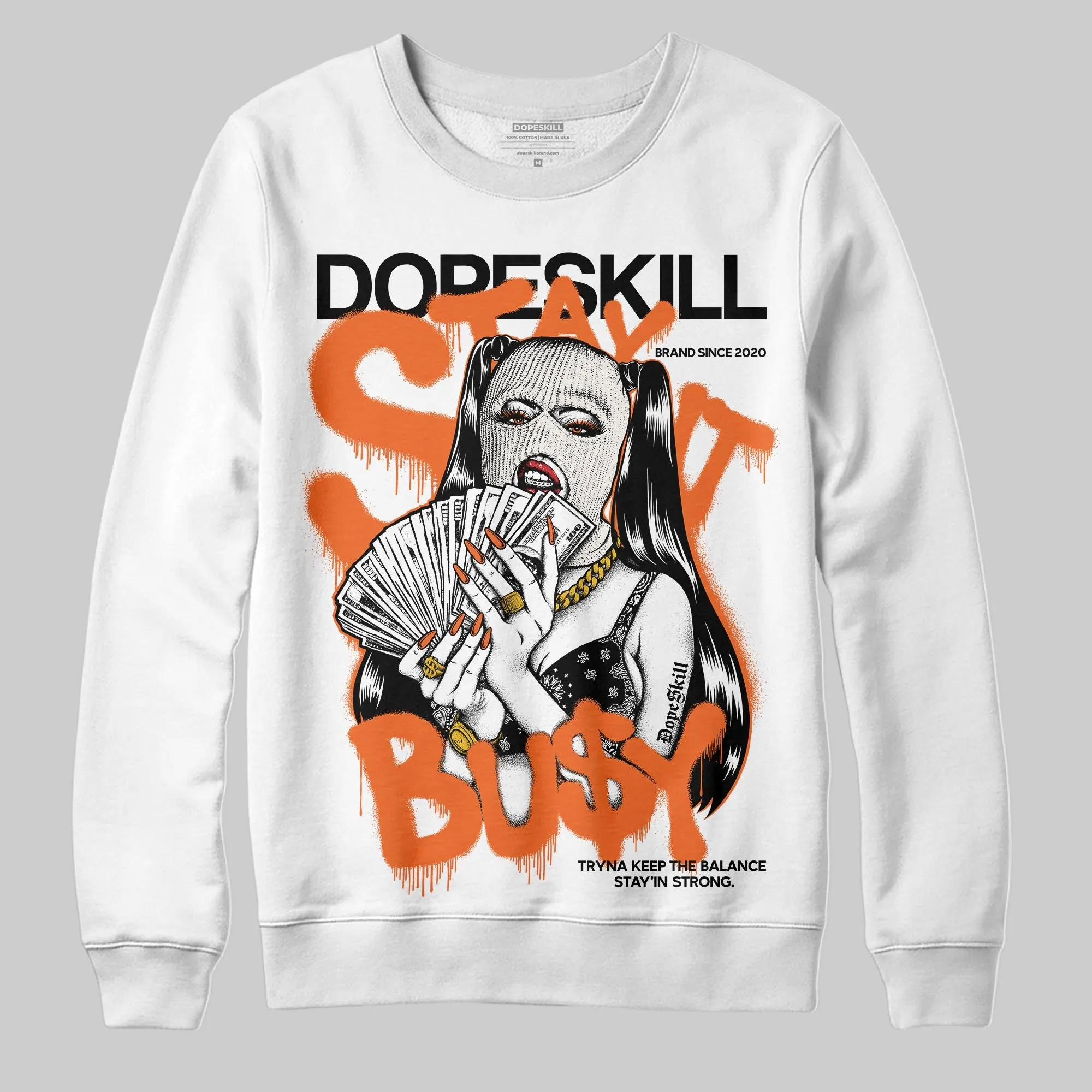 Shattered Backboard 1s DopeSkill Sweatshirt Stay It Busy Graphic sold by DopeSkill product image thumbnail 2
