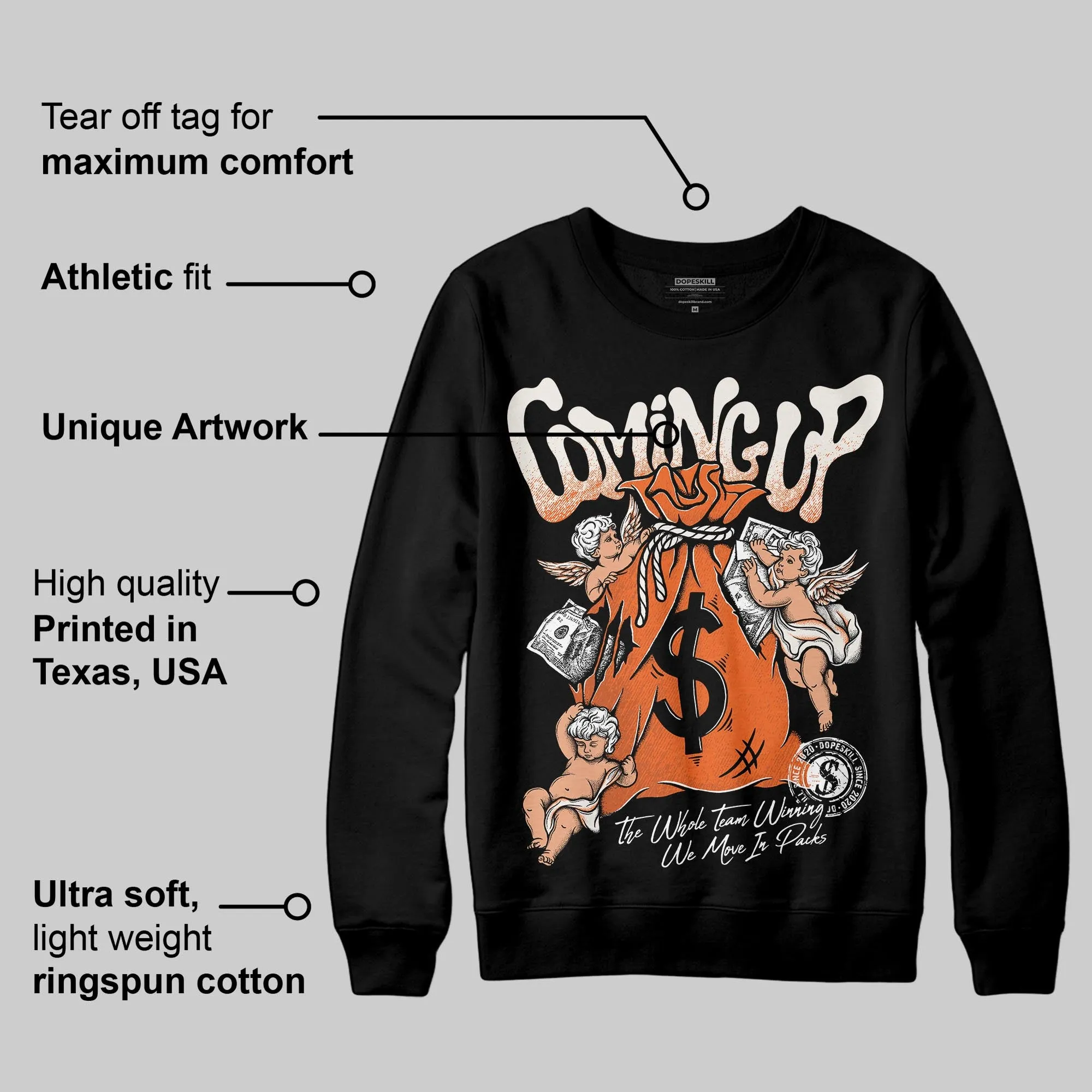 Shattered Backboard 1s DopeSkill Sweatshirt Money Bag Coming Up Graphic sold by DopeSkill product image thumbnail 3
