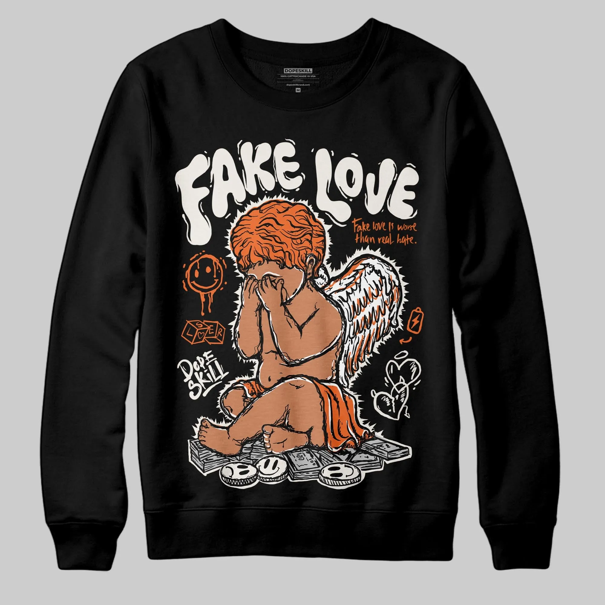 Shattered Backboard 1s DopeSkill Sweatshirt False Love Graphic sold by DopeSkill