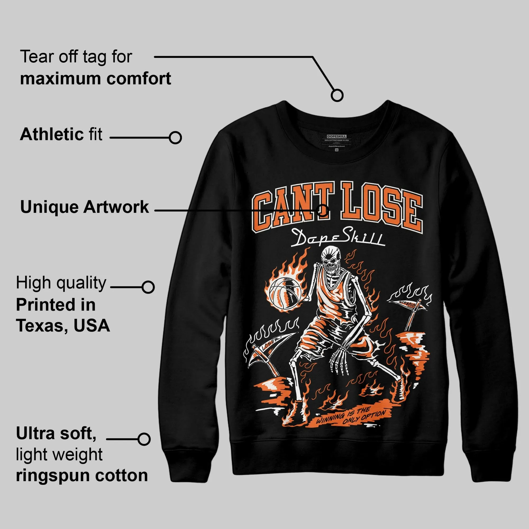 Shattered Backboard 1s DopeSkill Sweatshirt Cant Lose Graphic sold by DopeSkill product image thumbnail 3