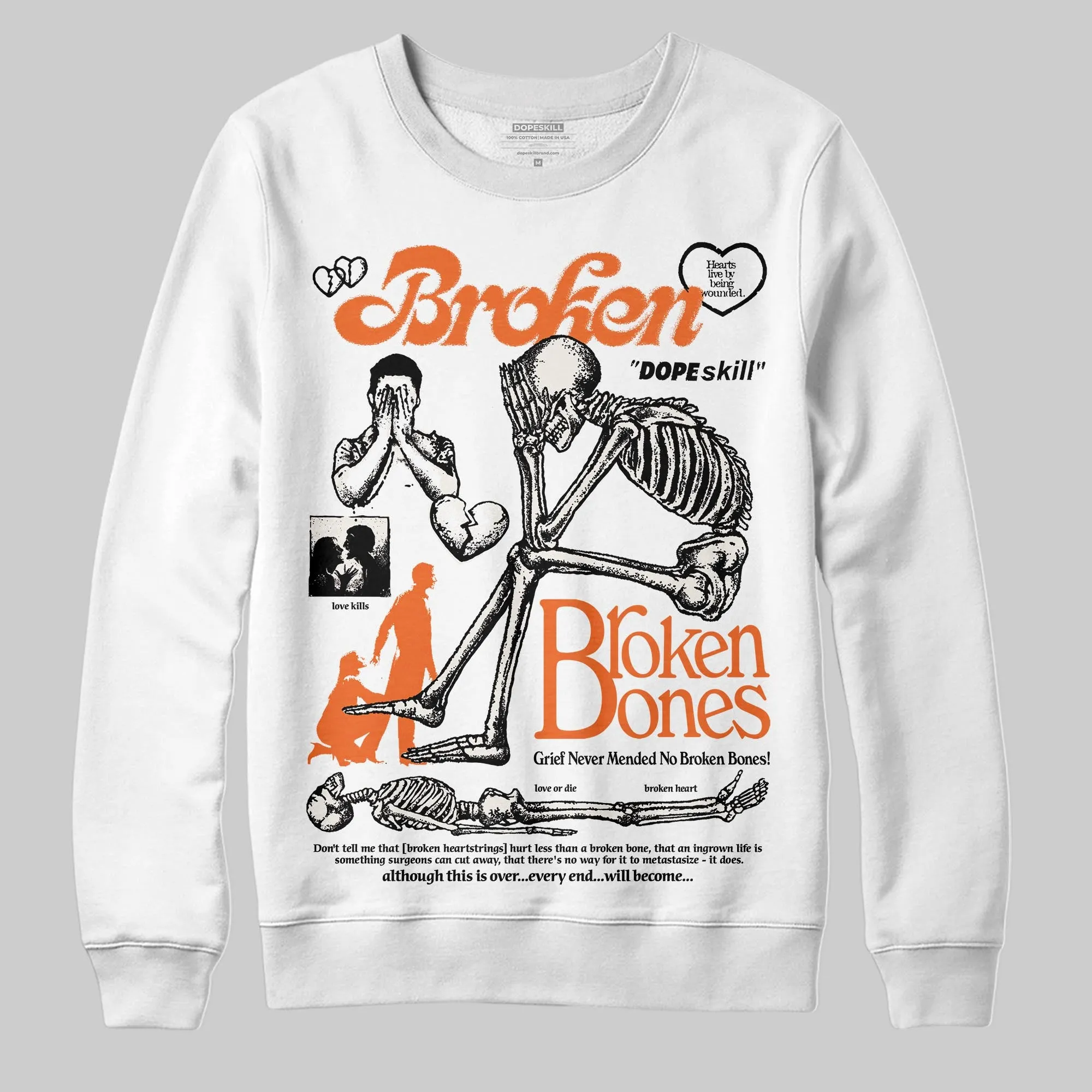 Shattered Backboard 1s DopeSkill Sweatshirt Broken Bones Graphic sold by DopeSkill product image thumbnail 2