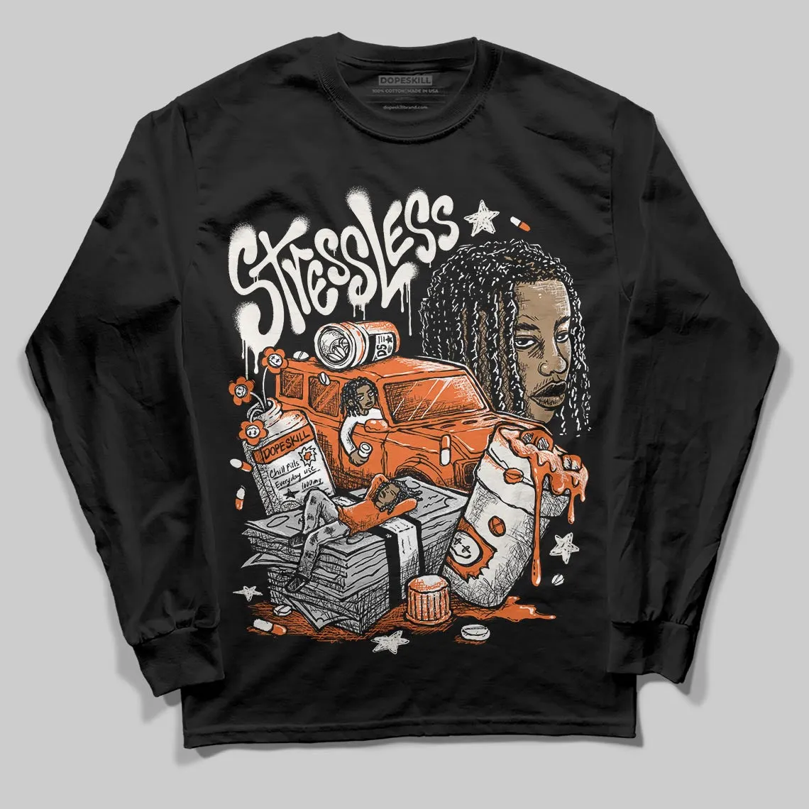 Shattered Backboard 1s DopeSkill Long Sleeve T-Shirt Stressless Graphic sold by DopeSkill