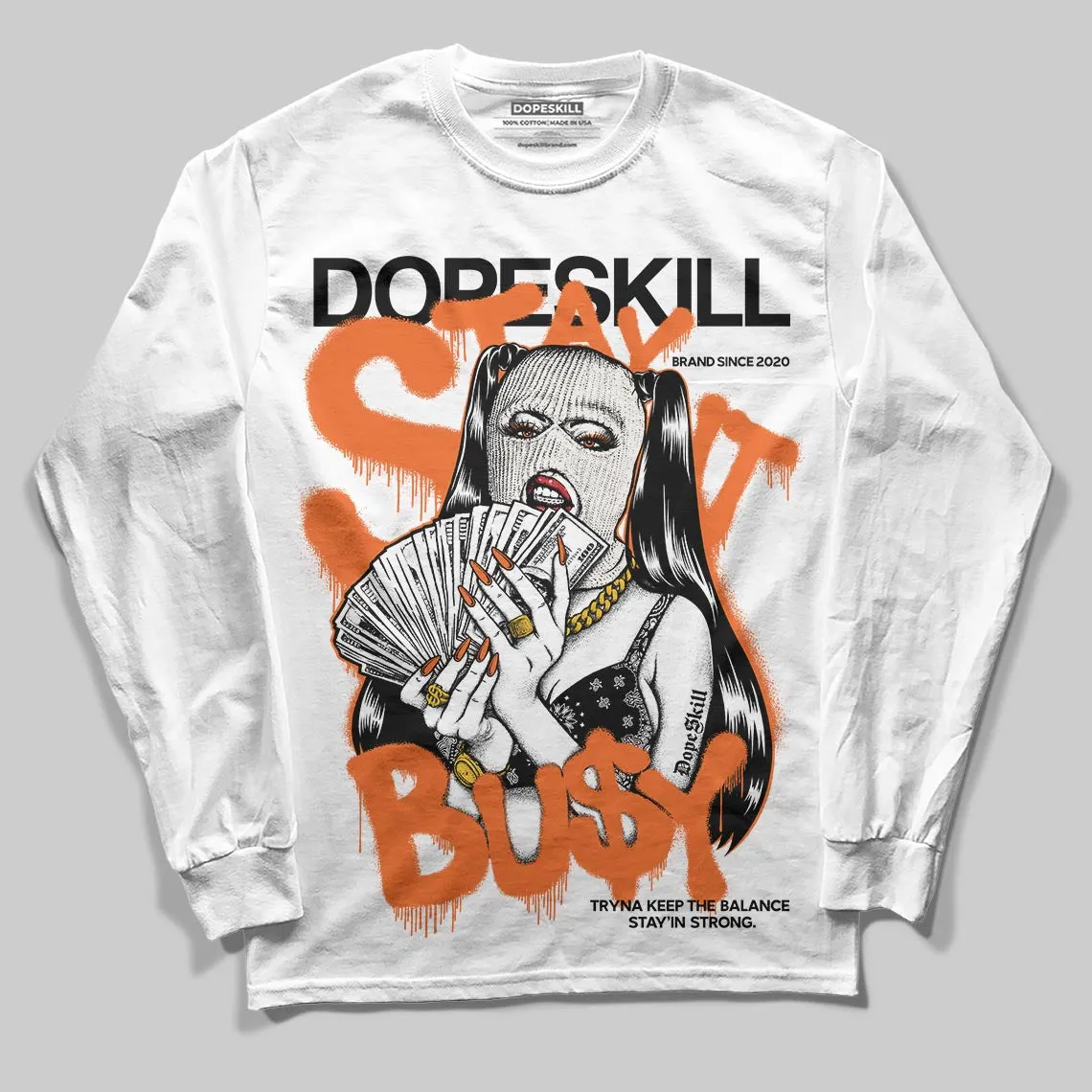 Shattered Backboard 1s DopeSkill Long Sleeve T-Shirt Stay It Busy Graphic sold by DopeSkill product image thumbnail 2