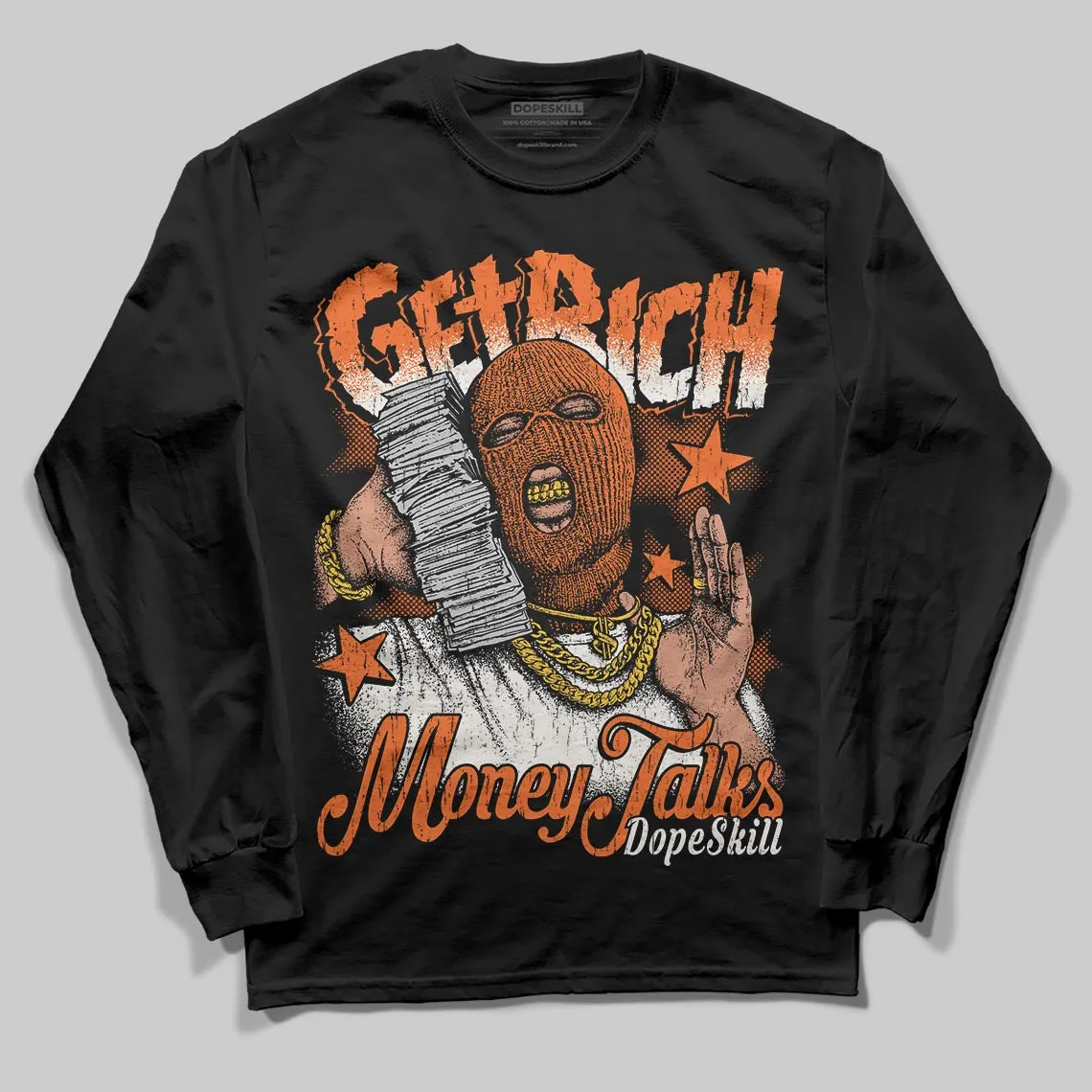 Shattered Backboard 1s DopeSkill Long Sleeve T-Shirt Get Rich Graphic sold by DopeSkill