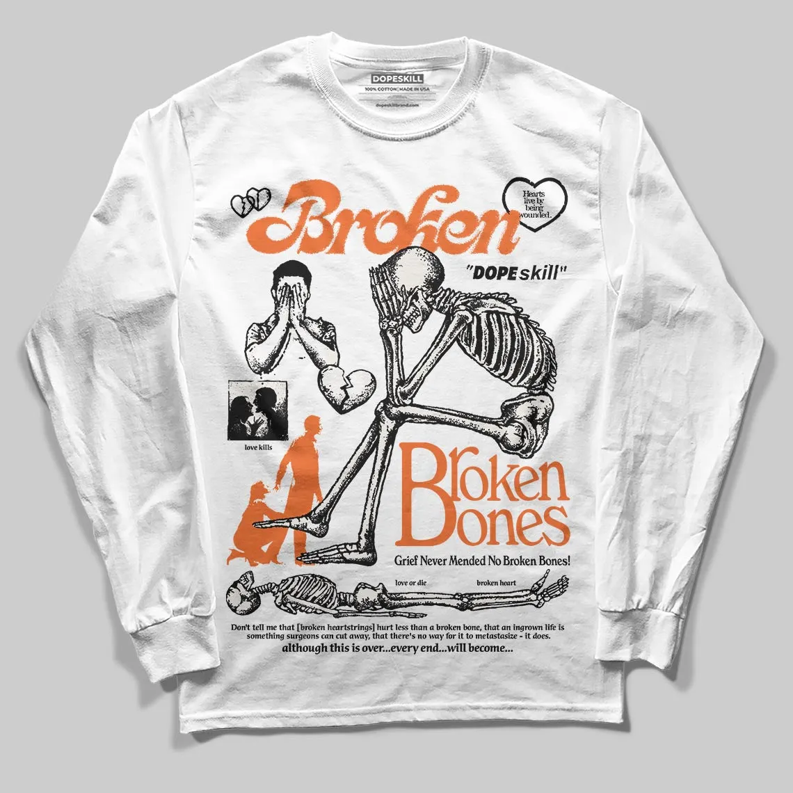 Shattered Backboard 1s DopeSkill Long Sleeve T-Shirt Broken Bones Graphic sold by DopeSkill product image thumbnail 2
