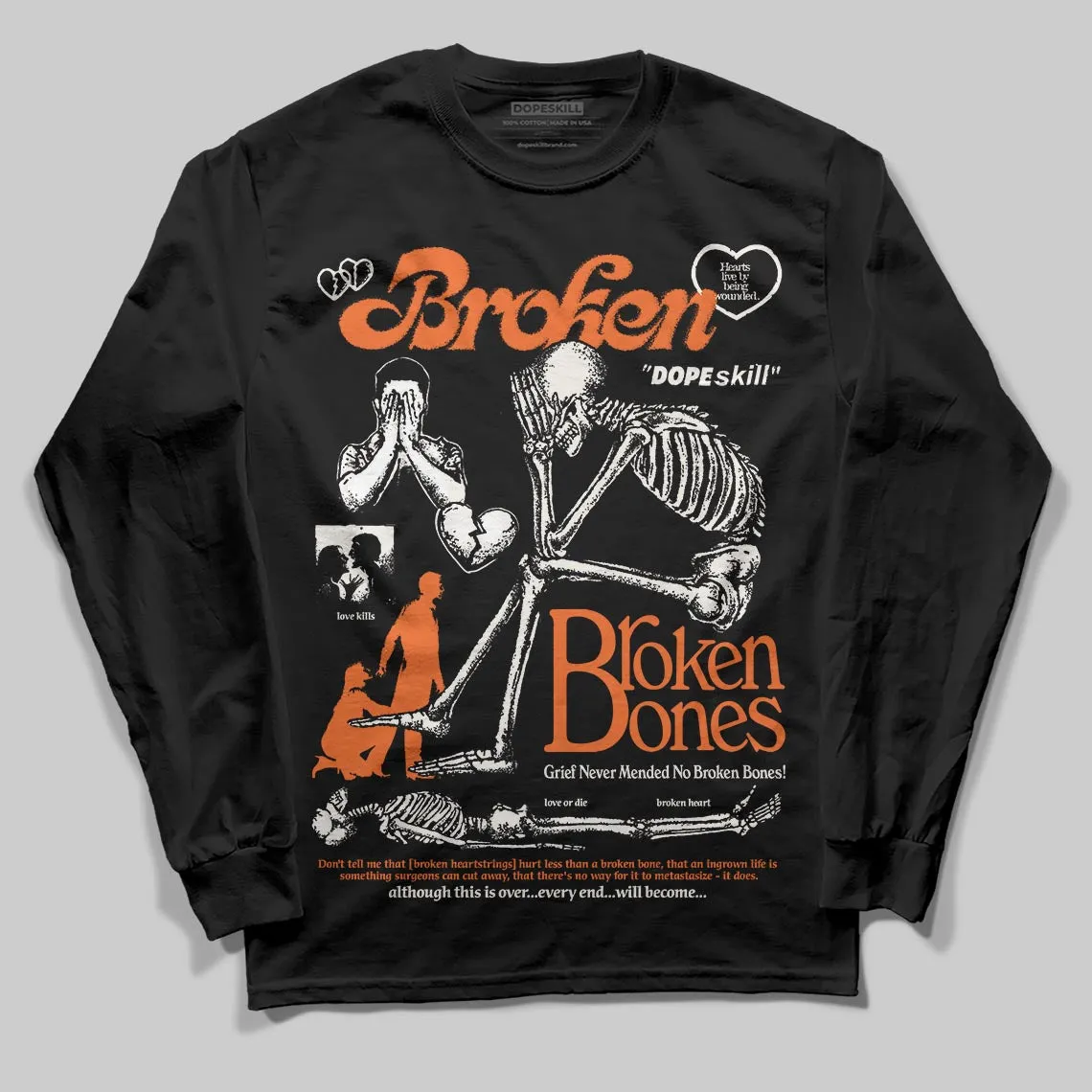 Shattered Backboard 1s DopeSkill Long Sleeve T-Shirt Broken Bones Graphic sold by DopeSkill