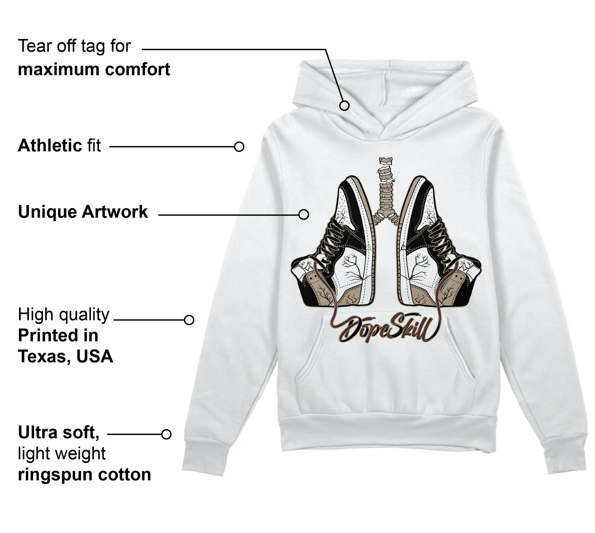Latte 1s DopeSkill Hoodie Sweatshirt Breathe Graphic sold by DopeSkill product image thumbnail 3
