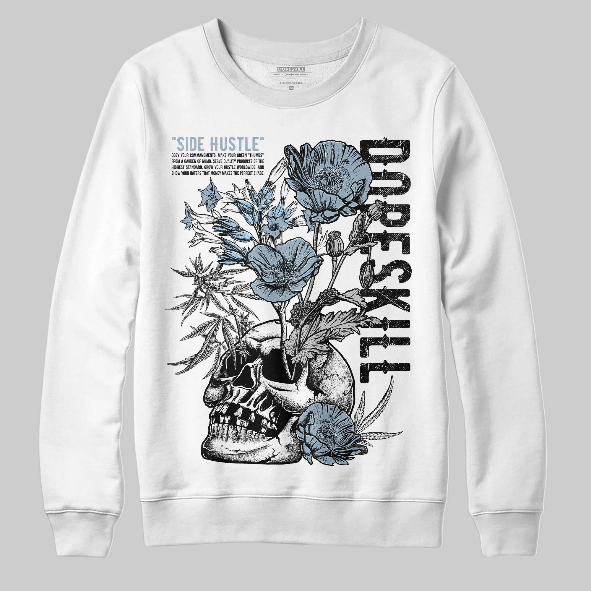 Blue Suede 40s DopeSkill Sweatshirt Side Hustle Graphic sold by DopeSkill