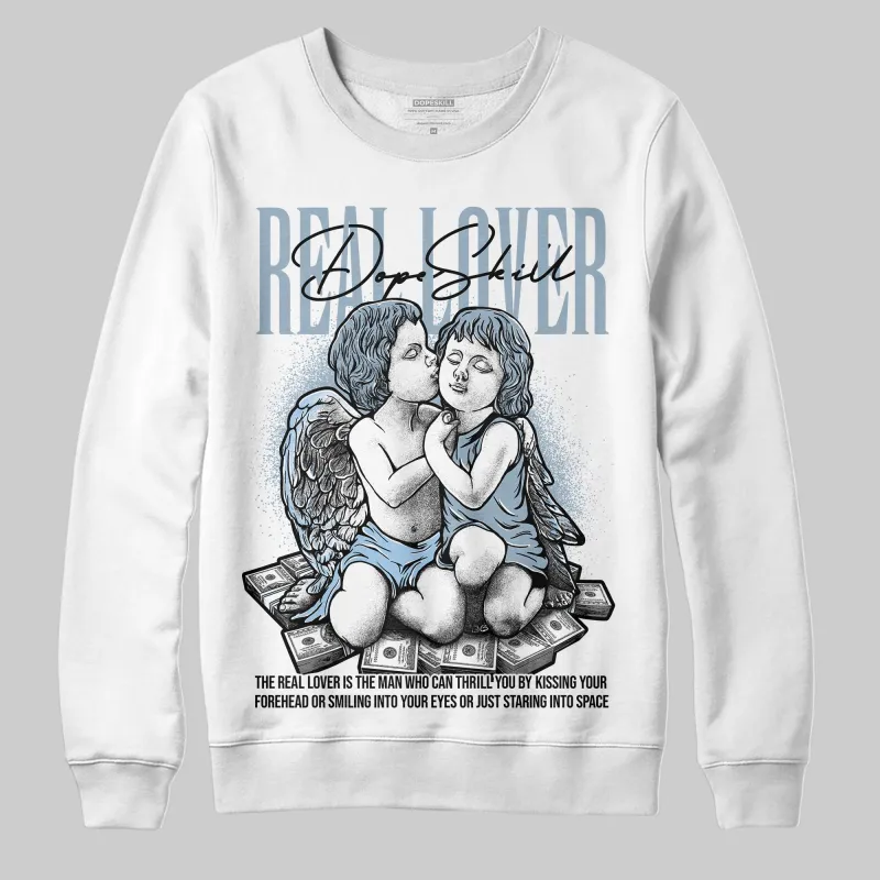 Blue Suede 40s DopeSkill Sweatshirt Real Lover Graphic sold by DopeSkill