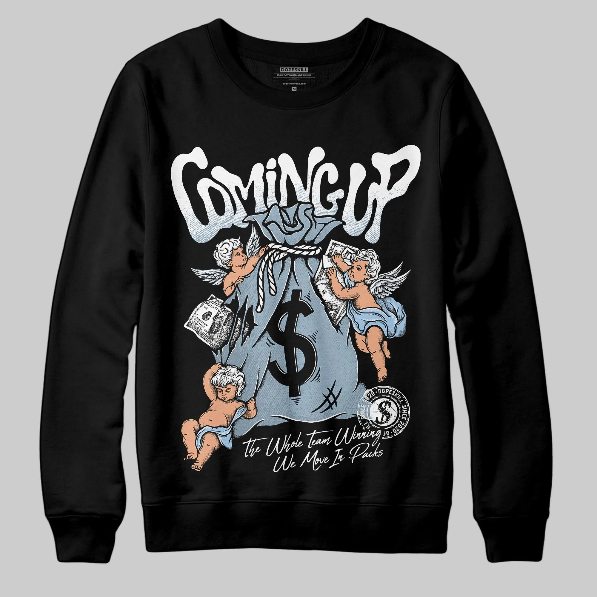 Blue Suede 40s DopeSkill Sweatshirt Money Bag Coming Up Graphic sold by DopeSkill product image thumbnail 2