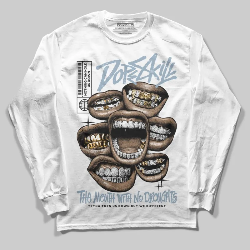 Blue Suede 40s DopeSkill Long Sleeve T-Shirt The Mouth With No Droughts Graphic sold by DopeSkill