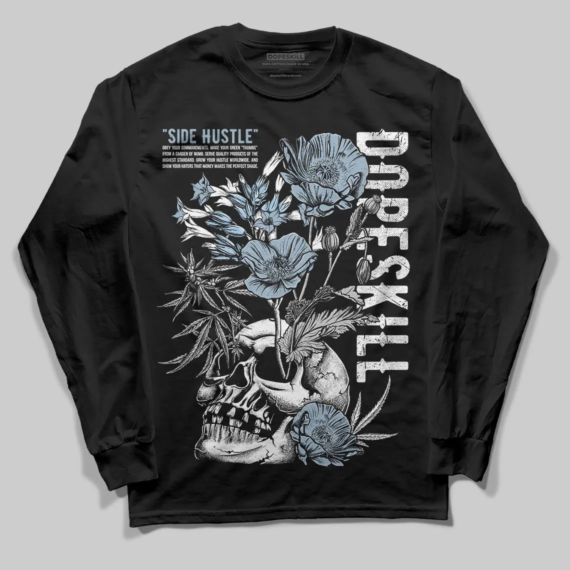 Blue Suede 40s DopeSkill Long Sleeve T-Shirt Side Hustle Graphic sold by DopeSkill product image thumbnail 2