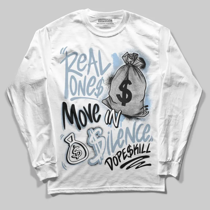 Blue Suede 40s DopeSkill Long Sleeve T-Shirt Real Ones Move In Silence Graphic sold by DopeSkill