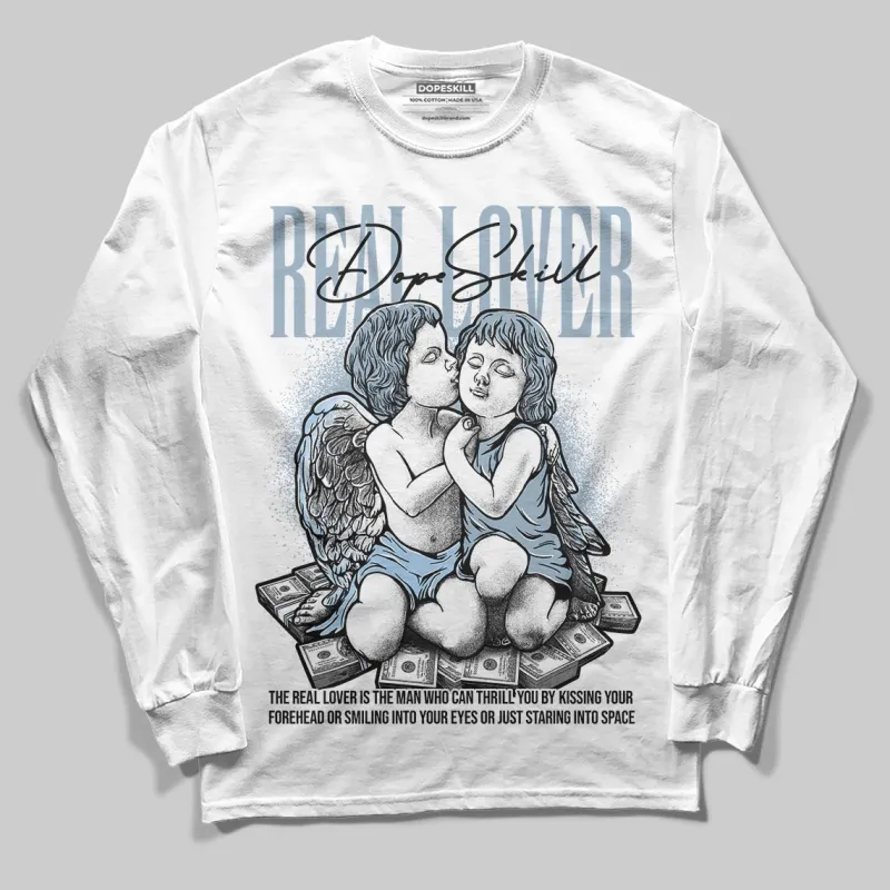 Blue Suede 40s DopeSkill Long Sleeve T-Shirt Real Lover Graphic sold by DopeSkill