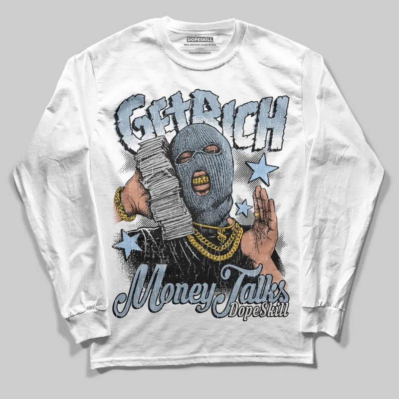 Blue Suede 40s DopeSkill Long Sleeve T-Shirt Get Rich Graphic sold by DopeSkill