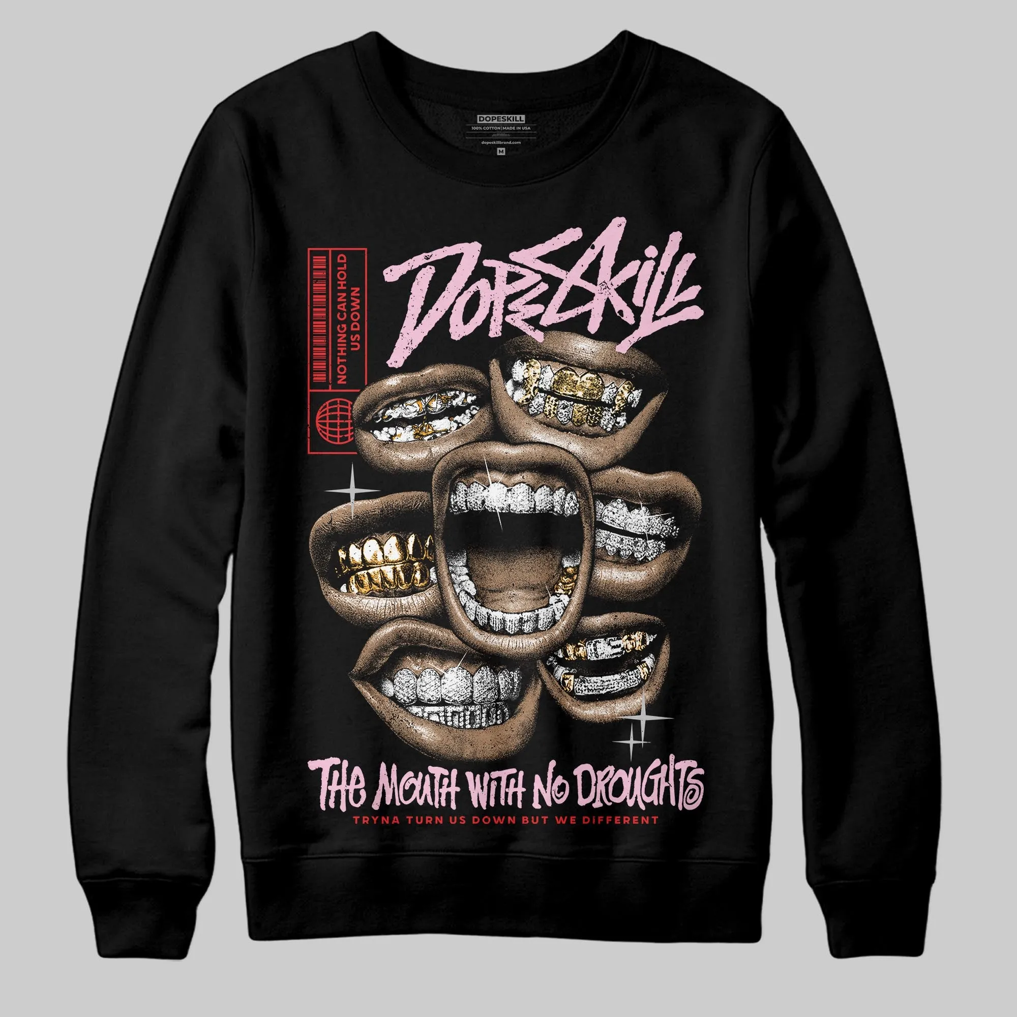 Awake NY x Arctic Pink 5s DopeSkill Sweatshirt The Mouth With No Droughts Graphic sold by DopeSkill