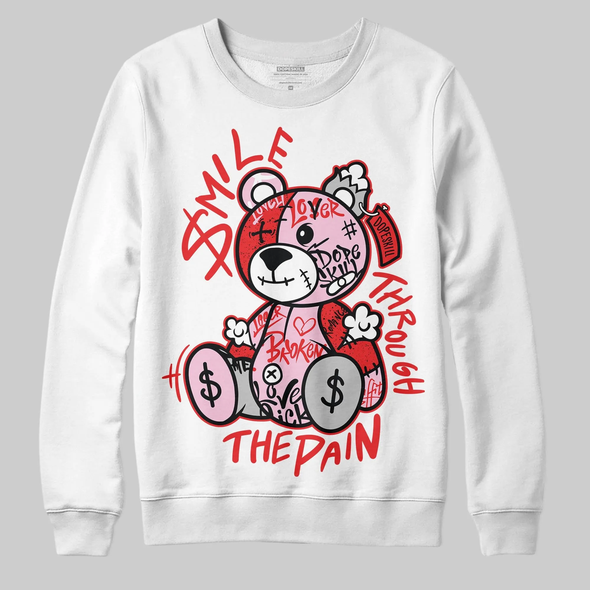 Awake NY x Arctic Pink 5s DopeSkill Sweatshirt Smile Through The Pain Graphic sold by DopeSkill product image thumbnail 2