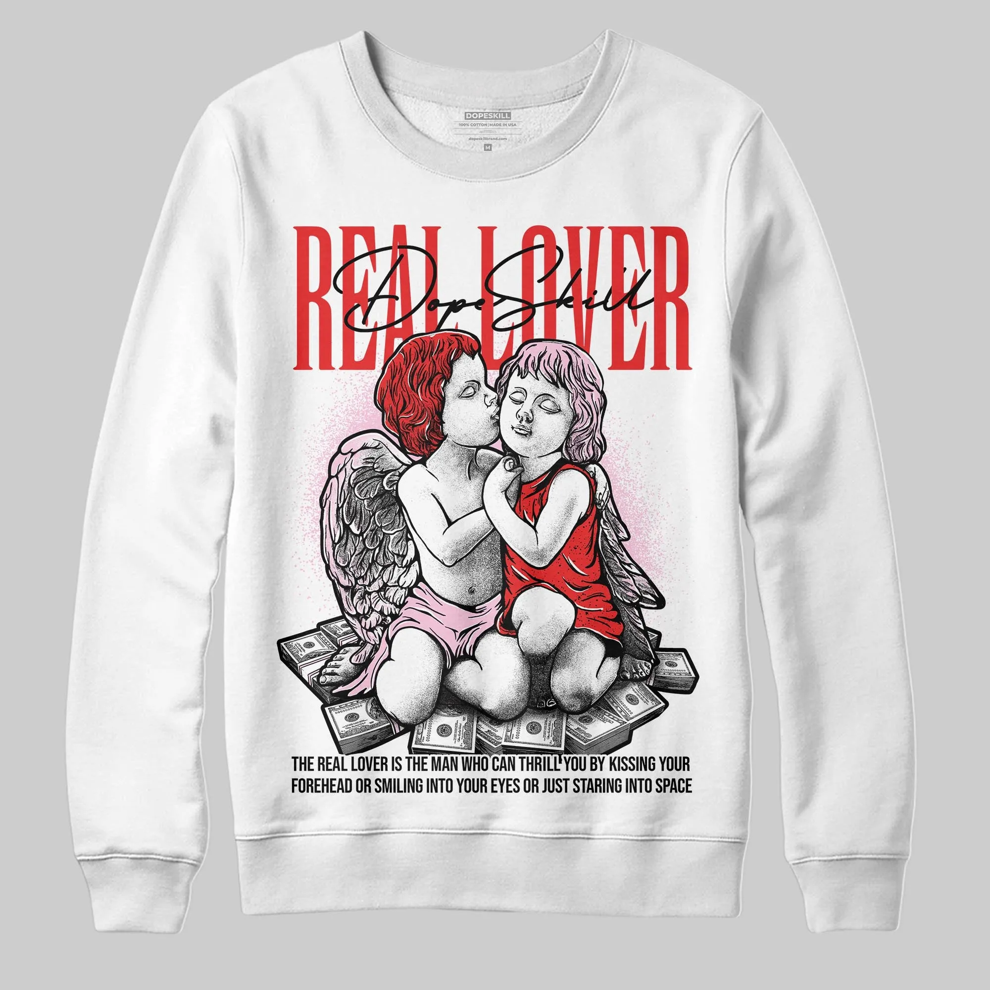 Awake NY x Arctic Pink 5s DopeSkill Sweatshirt Real Lover Graphic sold by DopeSkill product image thumbnail 2