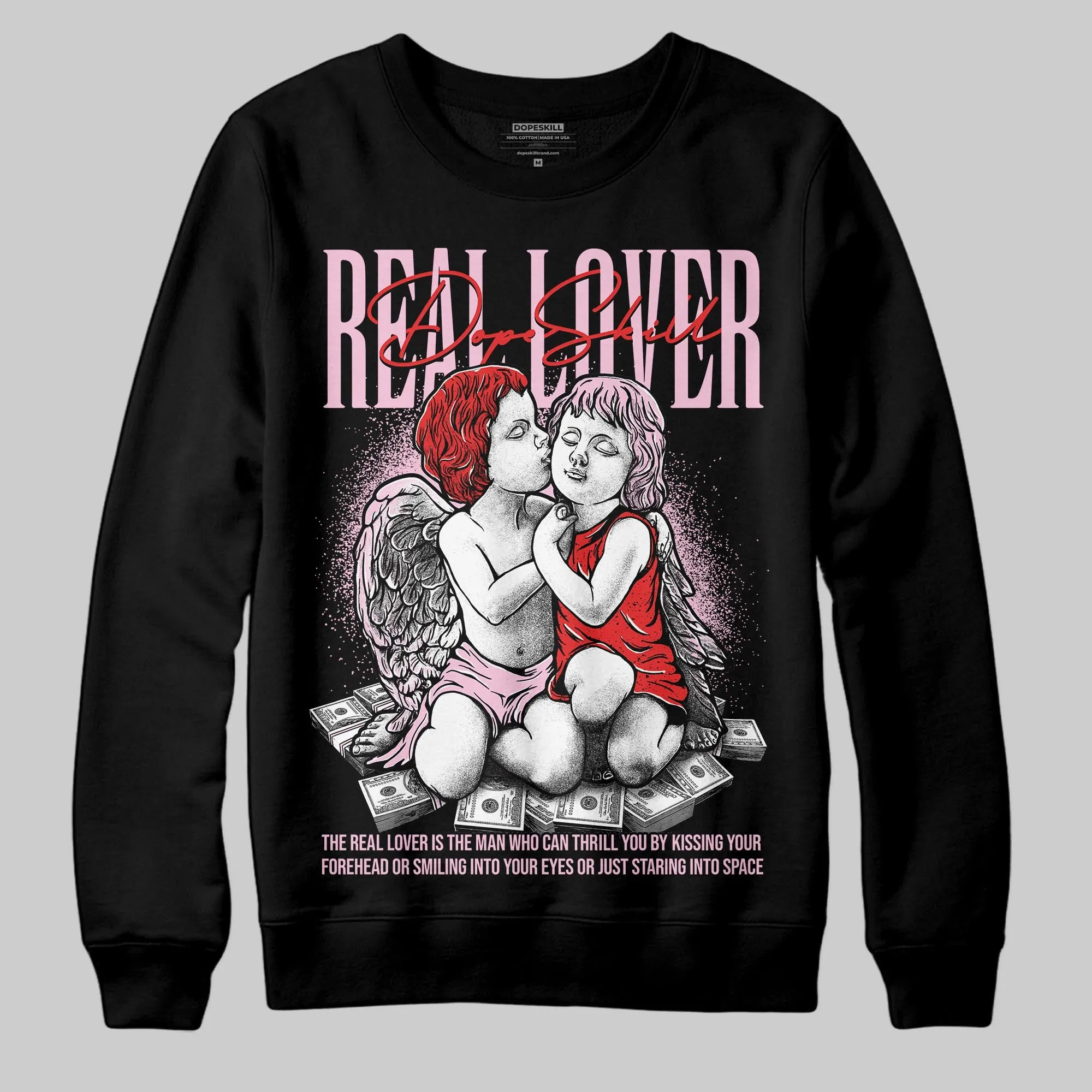 Awake NY x Arctic Pink 5s DopeSkill Sweatshirt Real Lover Graphic sold by DopeSkill
