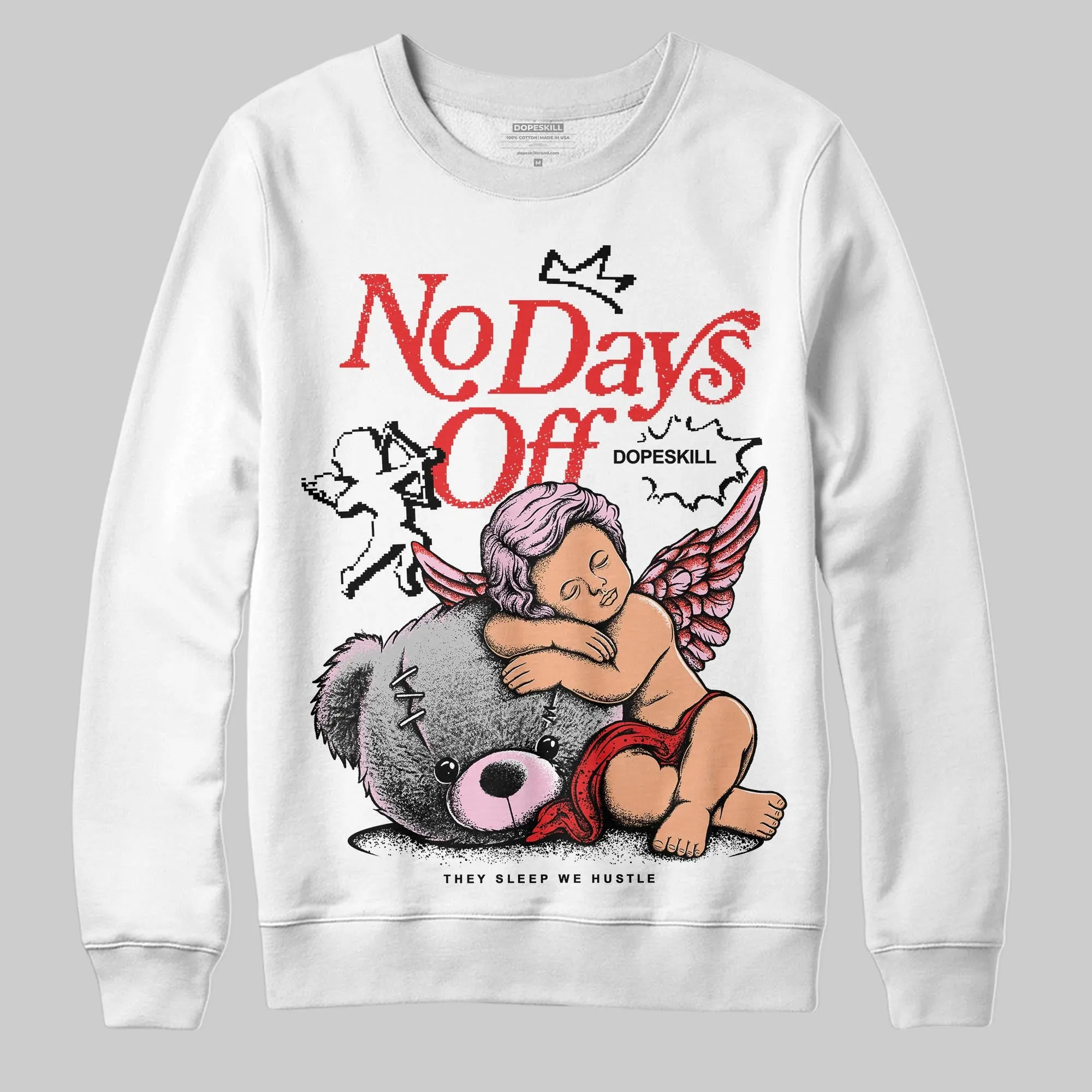 Awake NY x Arctic Pink 5s DopeSkill Sweatshirt New No Days Off Graphic sold by DopeSkill product image thumbnail 2