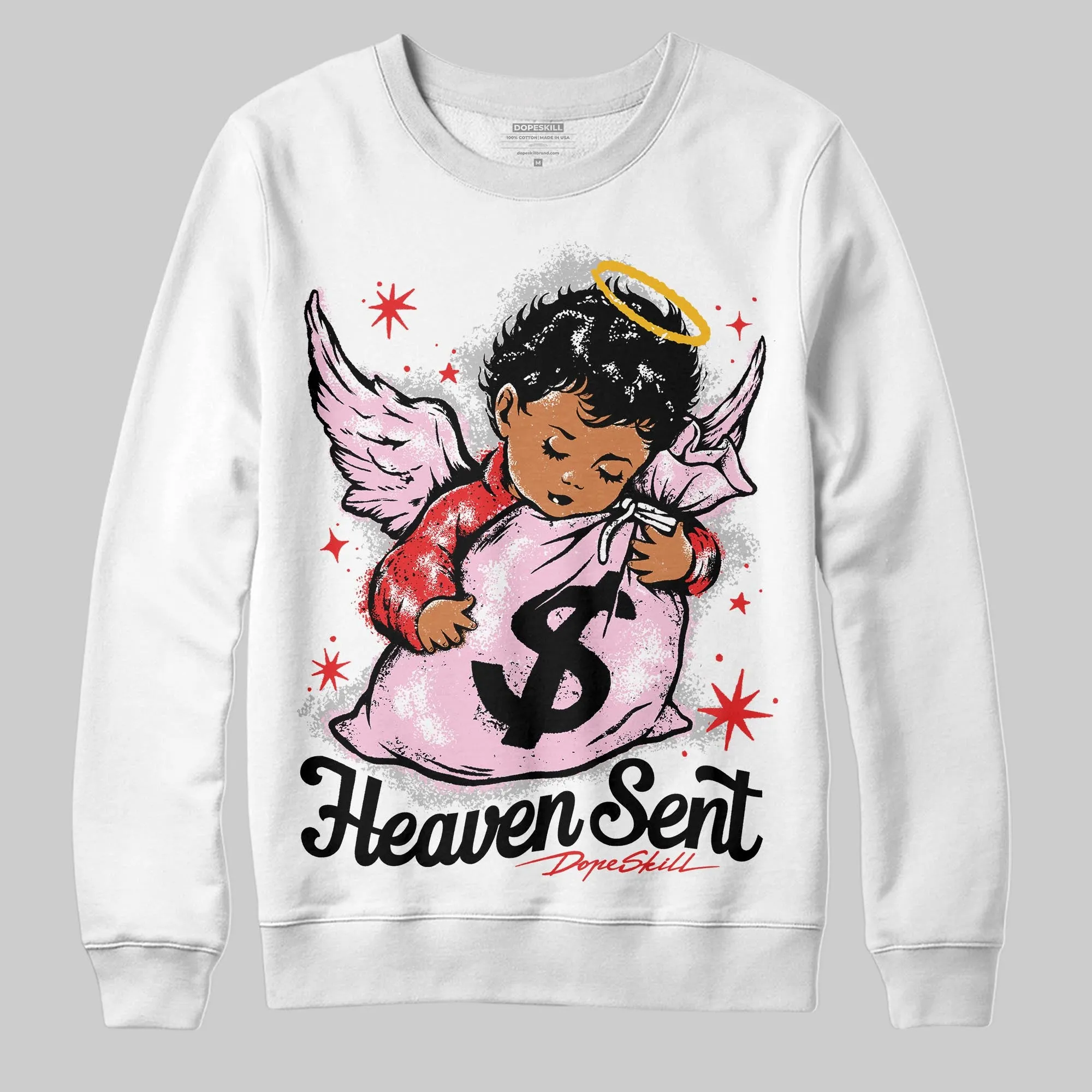 Awake NY x Arctic Pink 5s DopeSkill Sweatshirt Heaven Sent Graphic sold by DopeSkill product image thumbnail 2