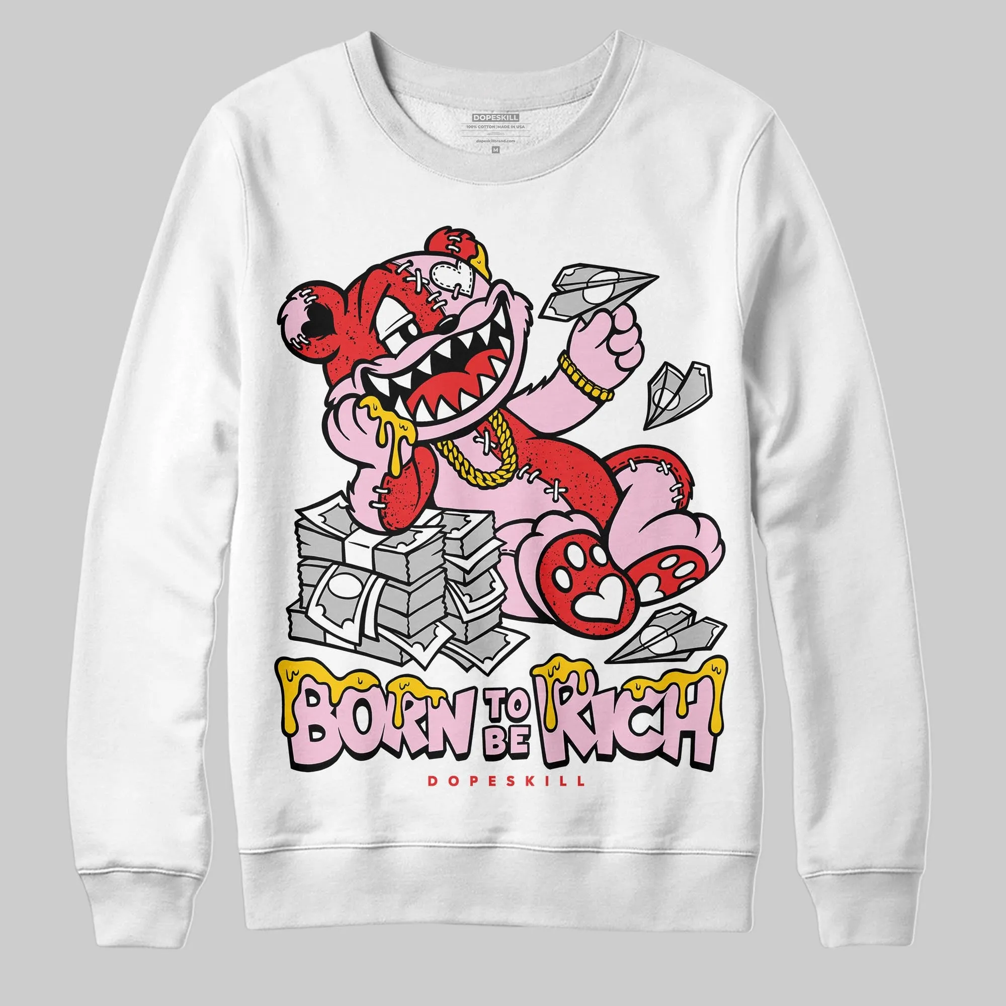 Awake NY x Arctic Pink 5s DopeSkill Sweatshirt Born To Be Rich Graphic sold by DopeSkill product image thumbnail 2
