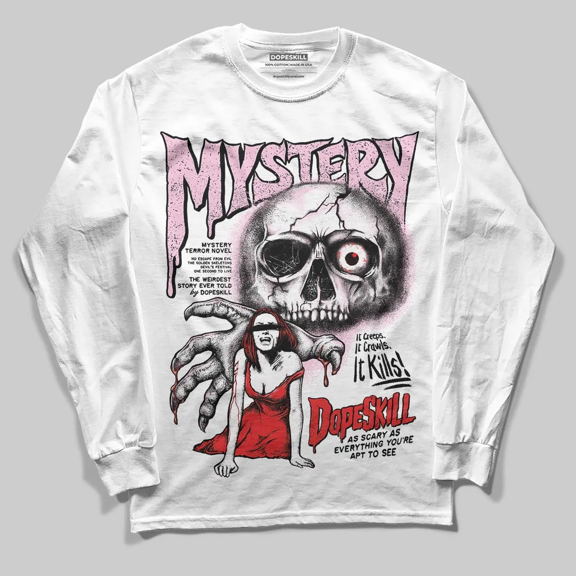 Awake NY x Arctic Pink 5s DopeSkill Long Sleeve T-Shirt Mystery Ghostly Grasp Graphic sold by DopeSkill product image thumbnail 2