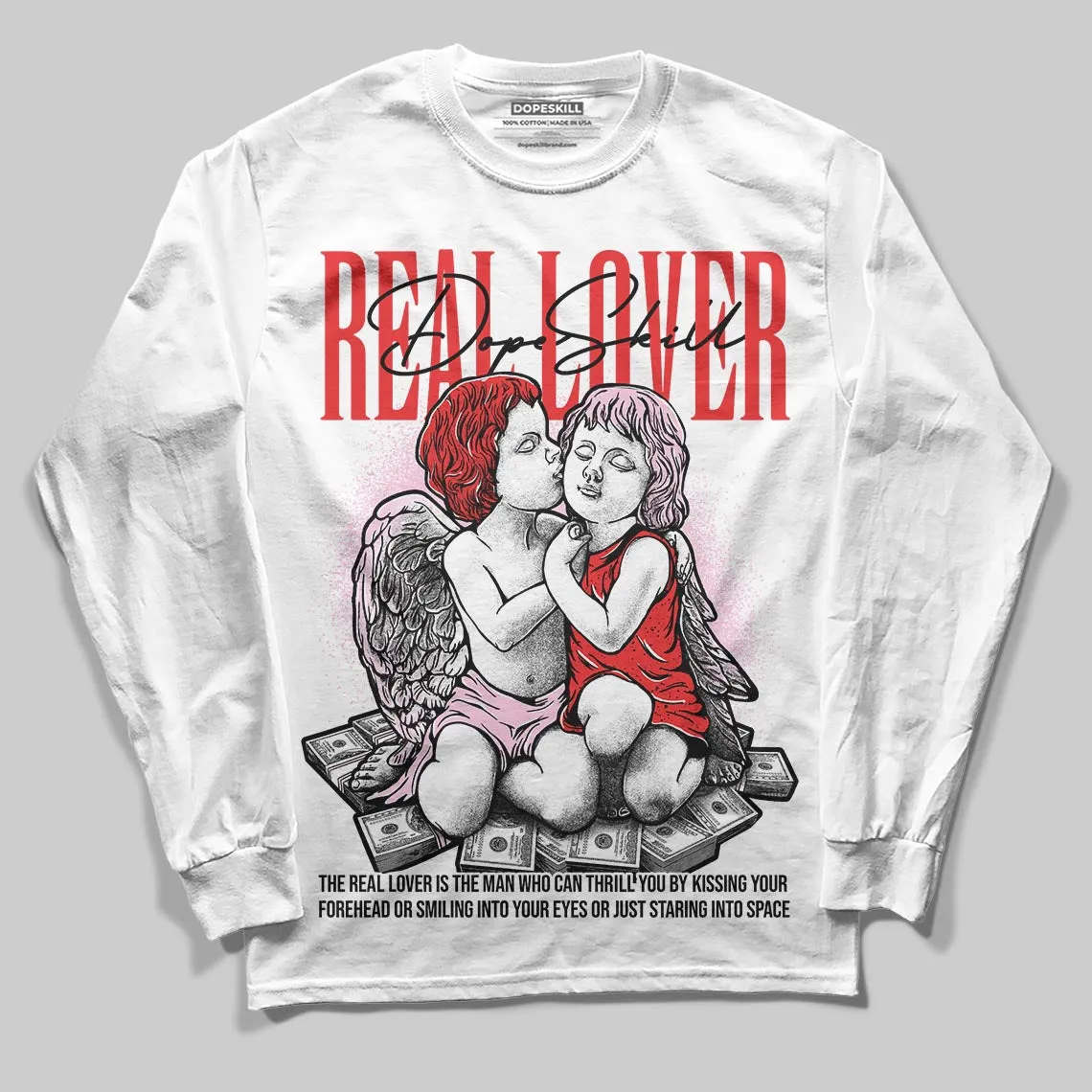 Awake NY x Arctic Pink 5s DopeSkill Long Sleeve T-Shirt Real Lover Graphic sold by DopeSkill product image thumbnail 2
