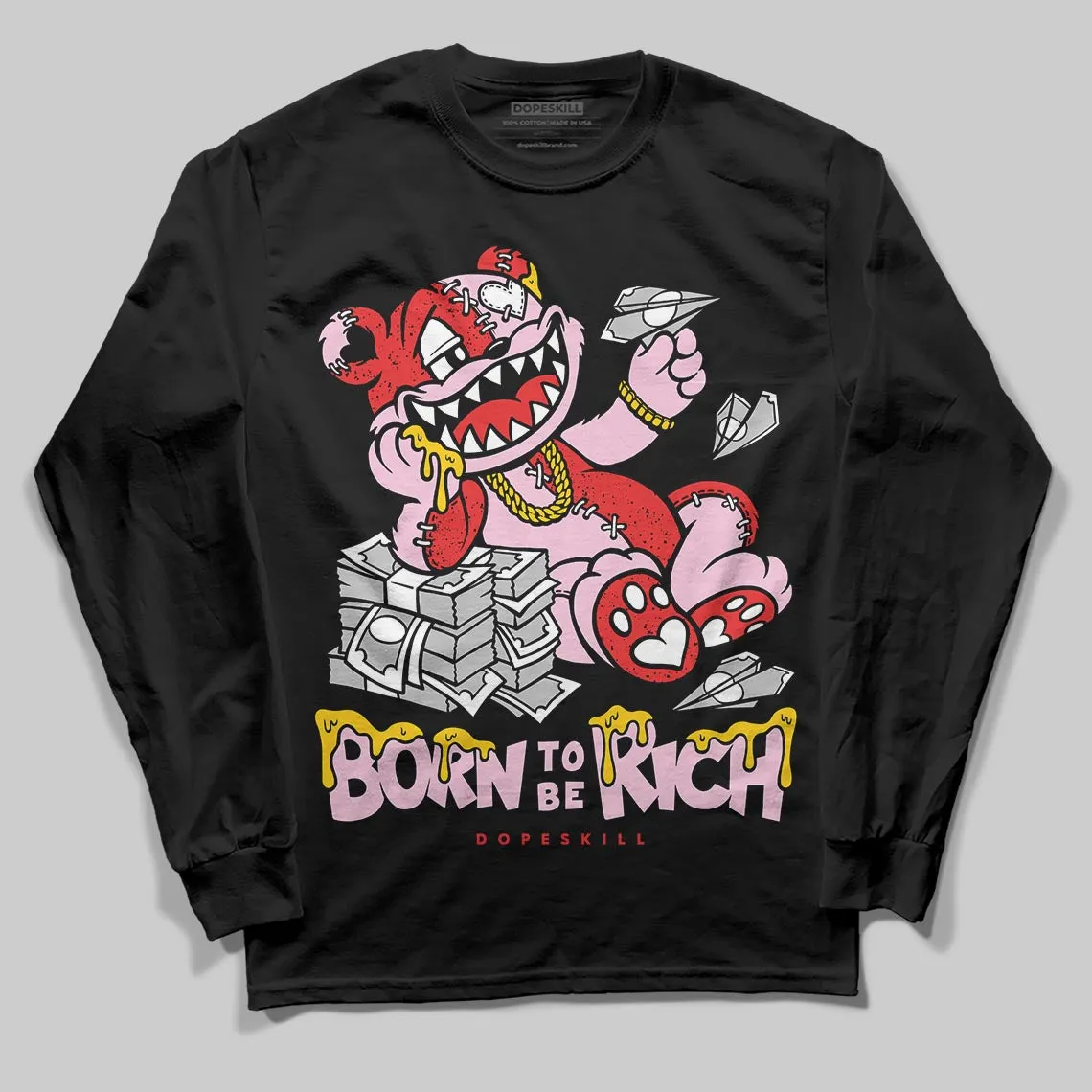 Awake NY x Arctic Pink 5s DopeSkill Long Sleeve T-Shirt Born To Be Rich Graphic sold by DopeSkill
