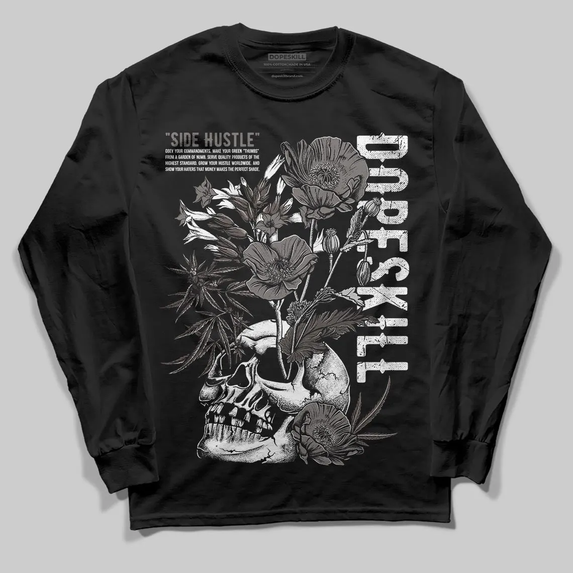 Cave Stone 4s DopeSkill Long Sleeve T-Shirt Side Hustle Graphic sold by DopeSkill product image thumbnail 2