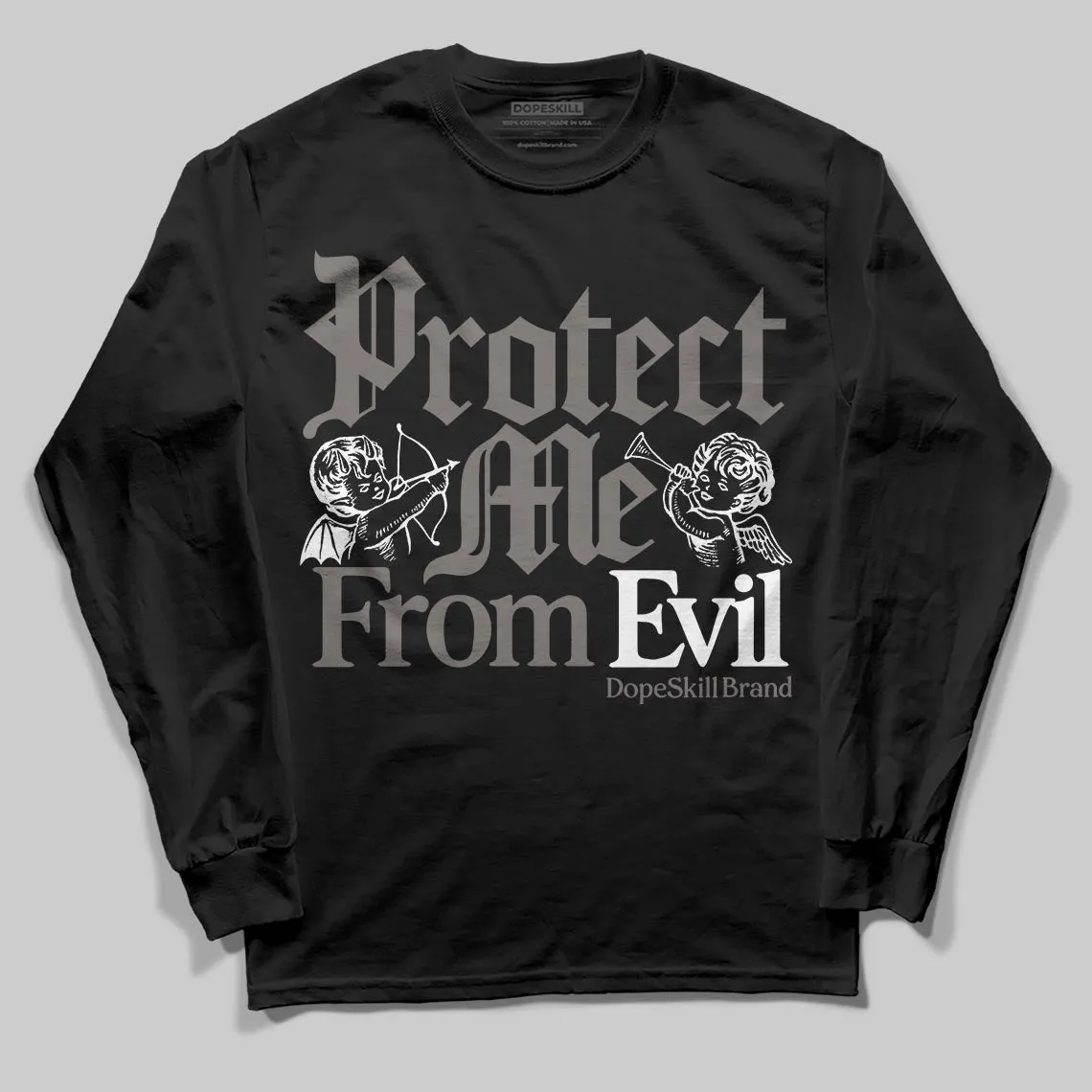 Cave Stone 4s DopeSkill Long Sleeve T-Shirt Protect Me From Evil Graphic sold by DopeSkill product image thumbnail 2