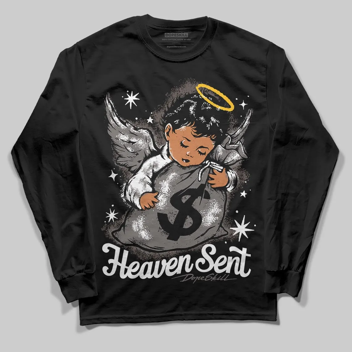 Cave Stone 4s DopeSkill Long Sleeve T-Shirt Heaven Sent Graphic sold by DopeSkill product image thumbnail 2