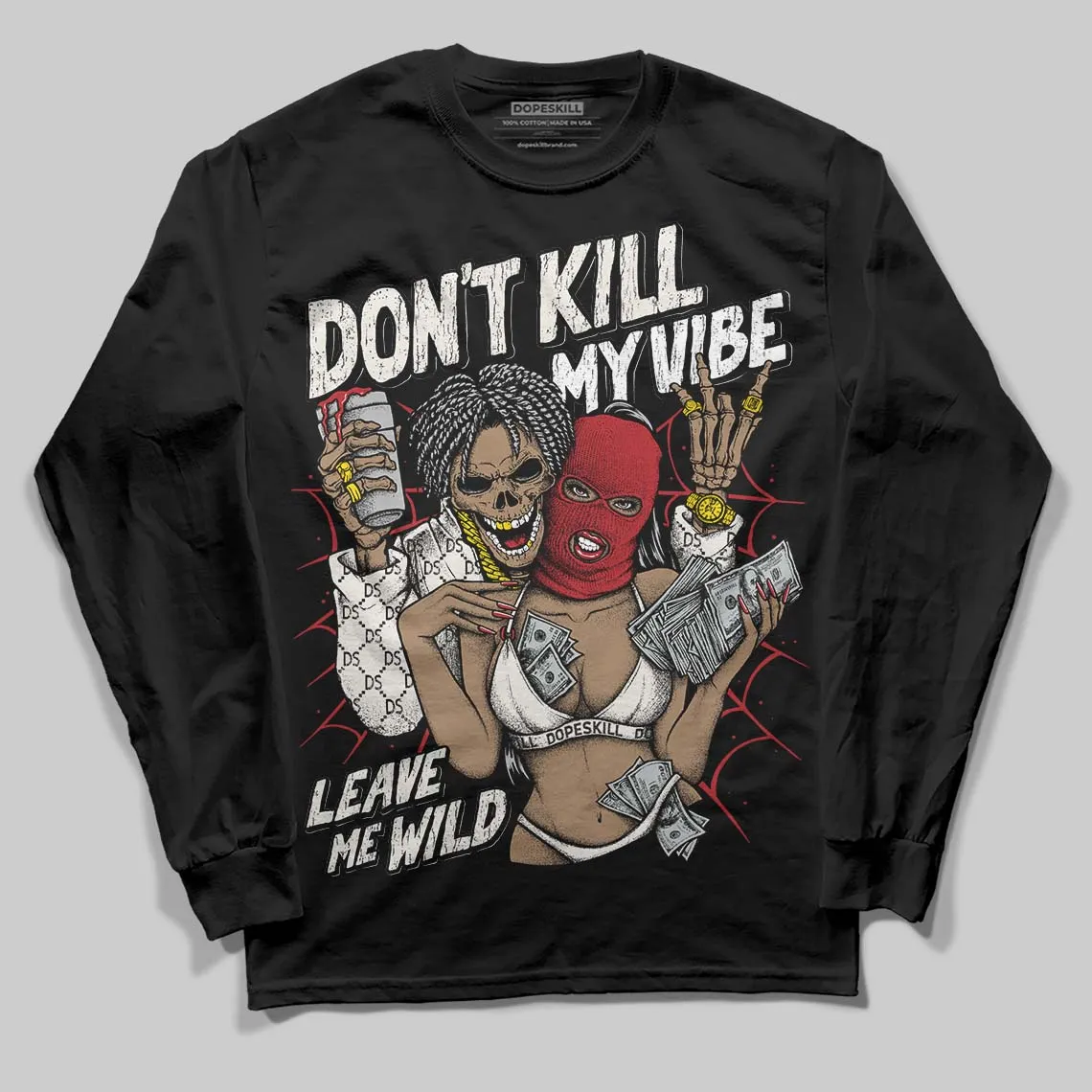 Nigel Sylvester x “Nitro” 1s DopeSkill Long Sleeve T-Shirt Don't Kill My Vibe Graphic sold by DopeSkill product image thumbnail 2