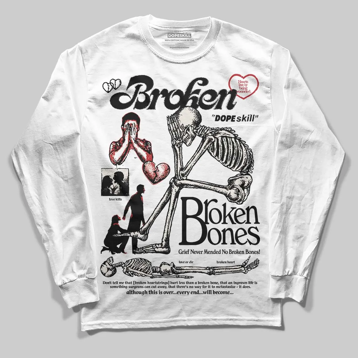 Nigel Sylvester x “Nitro” 1s DopeSkill Long Sleeve T-Shirt Broken Bones Graphic sold by DopeSkill
