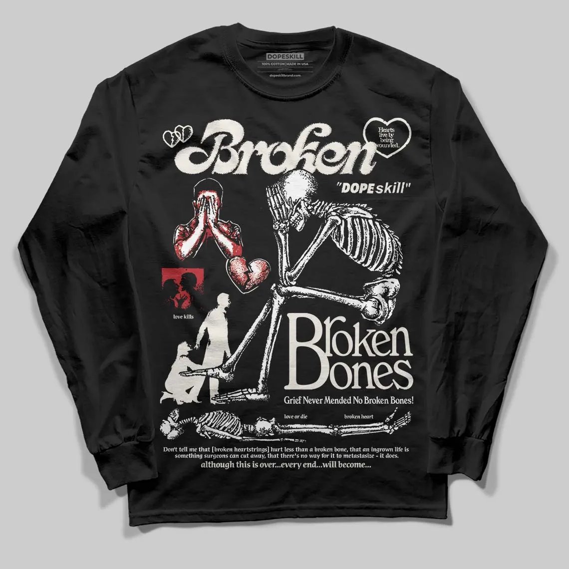 Nigel Sylvester x “Nitro” 1s DopeSkill Long Sleeve T-Shirt Broken Bones Graphic sold by DopeSkill product image thumbnail 2