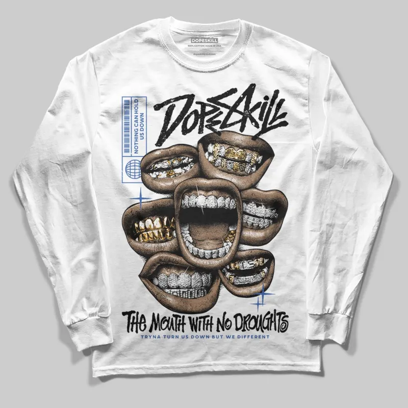 Awake NY x Racer Blue 5s DopeSkill Long Sleeve T-Shirt The Mouth With No Droughts Graphic sold by DopeSkill